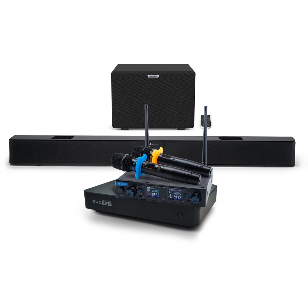 Hi-End караоке-система EVOBOX Premium + EvoSoundBar (саундбар с караоке) в Арсеньеве