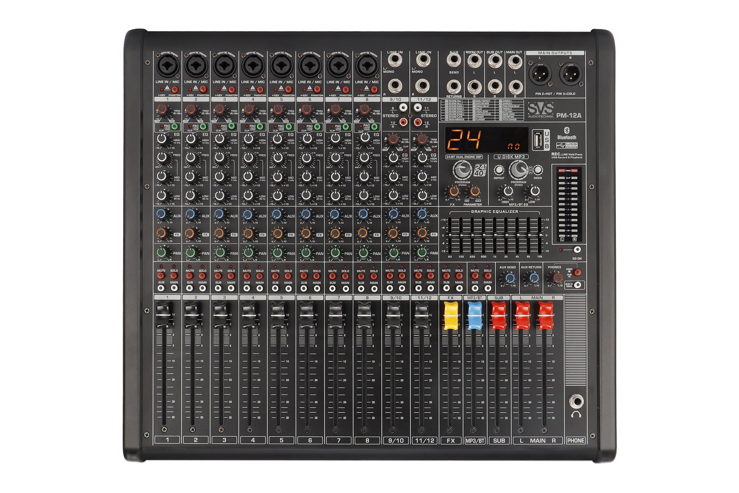 SVS Audiotechnik mixers PM-12A Активный аналоговый микшерный пульт, 12-канальный в Арсеньеве